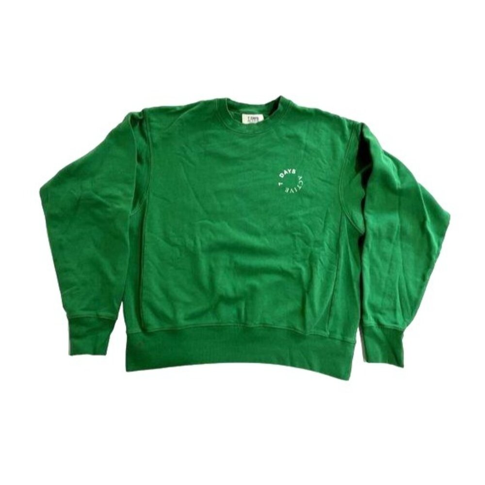 7 Days Active Monday Crewneck Sweatshirt in Green